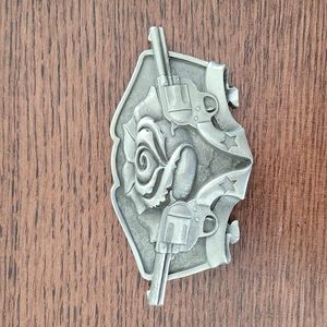 Famous Stars & Straps Silver Belt Buckle